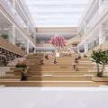 Library atrium 3d model