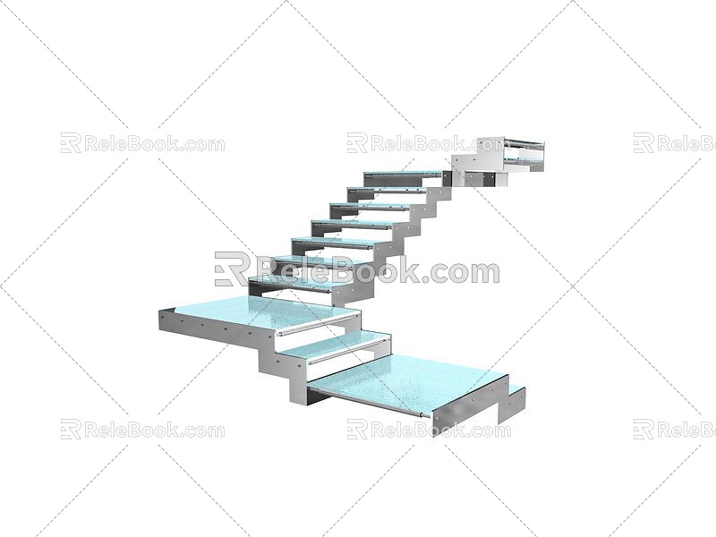 Stairs Rotating Stairs Glass Stairs Solid Wood Stairs Creative Stairs Stairs 3d model