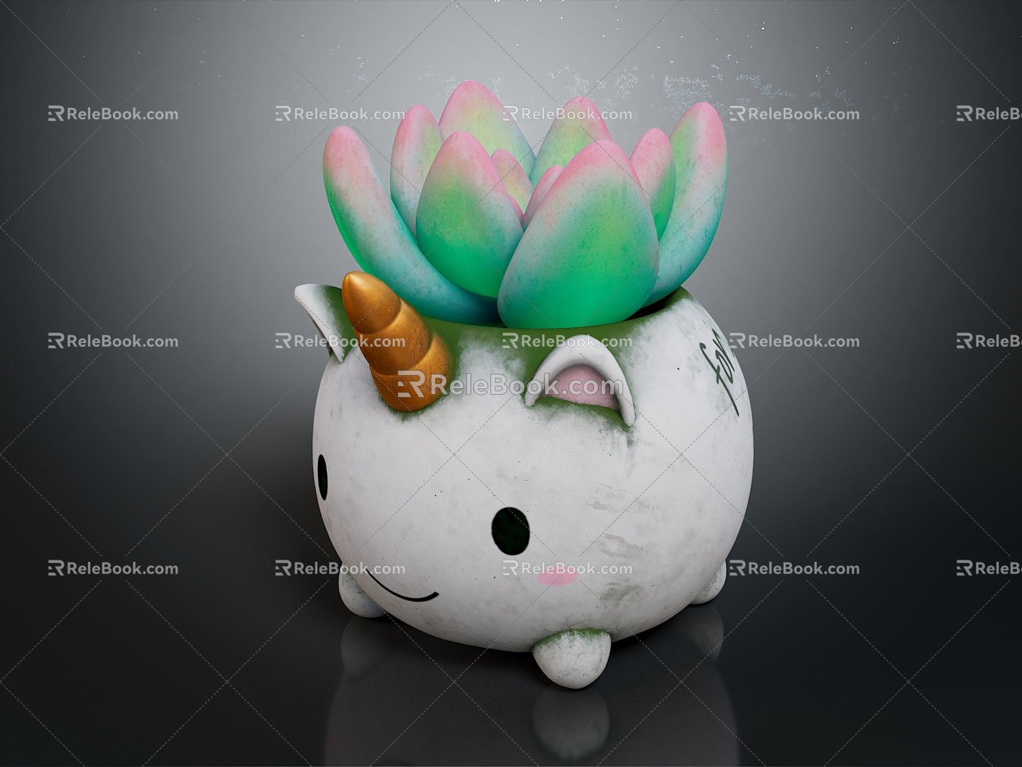 Unicorn Cartoon Unicorn Furnishings Furnishings Furnishings Crafts Decorations 3d model