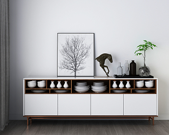 Modern Sideboard Decorative Cabinet 3d model