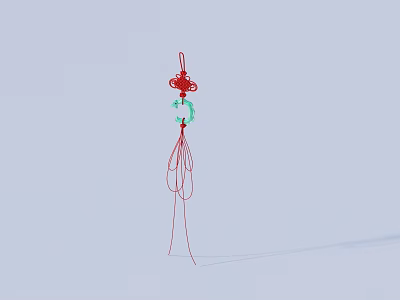 Red And Green Decorative Floor Lamp With Slim Stand And Artistic Modern Design 3d model