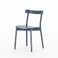 Modern Wooden Dining Table Set With Colorful Chairs And Simple Design