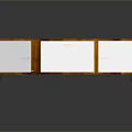 Modern TV Stand With White And Wooden Panels Open Door And Metal Legs