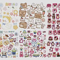 Cute Cartoon Stickers With Various Patterns Animal Fruit Designs For Decoration 3d model