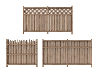 Bamboo Fence Bamboo Fence Courtyard Fence Guardrail 3d model