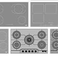 Various Kitchen Appliance Cooktops Including Electric And Gas Stove Designs With Multiple Burners