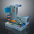 Advanced Space And Astronomy Technical Device 3D Model Featuring Control Panel And Components