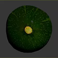 Vibrant Green Pumpkin With Yellow Stem Perfect For Home Decor And Cooking Use