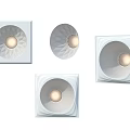 Modern Minimalist Square and Round White Downlights and Spotlights for Ceiling
