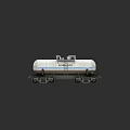 Railway Tank Train With White Body And Metal Wheels For Cargo Transport