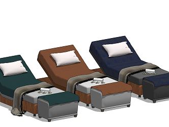 Modern massage bed nursing bed 3d model