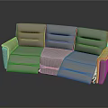 Modern Gray Leather Reclining Sofa With Three Seater And Adjustable Footrests