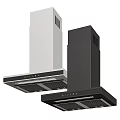 Sleek Modern Black and White Kitchen Range Hoods as Stylish Appliances