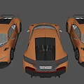 Golden Bugatti Sports Car Exterior With Sleek Design And Multiple Angles View