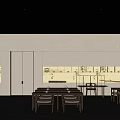 Modern Teahouse Interior Design With Wooden Tables Soft Lighting And Decorative Plants