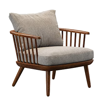 Chair Seat Leisure Chair Single Chair 3d model