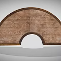 Arc Shaped Frame With Four Decorative Fans Featuring Colorful Floral Patterns