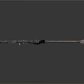 Modern Sniper Rifle With Sniper Scope Wooden Handle And Silver Metallic Barrel Design