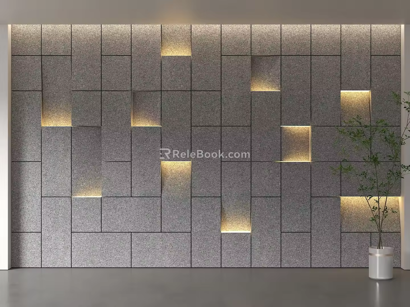 Modern porch background wall stone background wall geometric stone background wall stone gradient background wall rock wall panel random background wall 3d model