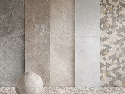 Ceramic Wall And Floor Tiles With Various Textures Colors And Geometric Pattern 3d model