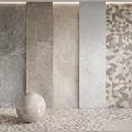 Ceramic Wall And Floor Tiles With Various Textures Colors And Geometric Pattern 3d model