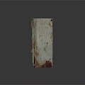 Vintage Rusted Vending Machine With Glass Door Compartments And Blue Screen