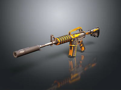 rifle semi-automatic rifle combat rifle battle rifle carbine war rifle attack rifle 3d model
