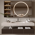 Modern Bathroom Cabinet Bathroom Counter Basin Bathroom Decoration Mirror Cabinet Sink 3d model