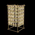 Elegant White Lanterns Arranged On Golden Metal Frame For Decorative