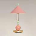 Modern Table Lamps with Colorful Bead Decorations Gold Bases and Various Shaped Lampshades