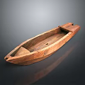 Handcrafted Wooden Boat With Simple Design And Natural Wood Texture For Traditional Water Transport