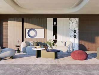 Modern Sofa Coffee Table Combination Sofa Coffee Table 3d model