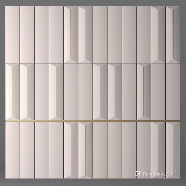 Elegant Modern Entryway Console Cabinet And Side Cabinet With Gold Trim 3d model 