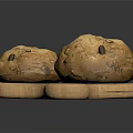 Three Nutty Bread Loaves Placed On Wooden Cutting Board