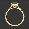 Elegant Gold Ring With Square Gemstone And Diamond Accents Design