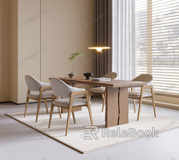 Dining Table and Chair Combination Dining Chair Single Chair Chandelier model