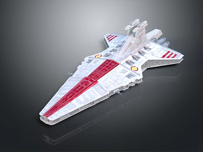 Red And White Fighter Jet Model With Sleek Design Detailed Wings And Cockpit 3d model