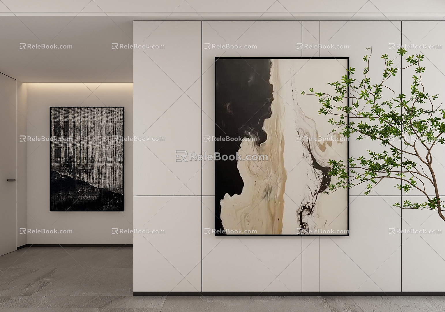 Modern Decorative Hanging Painting 3d model