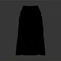 Modern Dark Gray Skirt With Knot Waist Detail And Pleated Flowy Hem