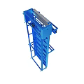 Blue Vertical Industrial Mechanical Device With Frame Structure And Ladder 3d model