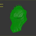 3D Rendered Medieval Warrior Weapon Helmet With Silver Spikes And Visor Holes