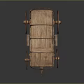 Vintage Wooden Carriage With Arched Frame And Spoked Wheels On Dark Surface