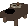Middle Ancient Style Coffee Table 3d model