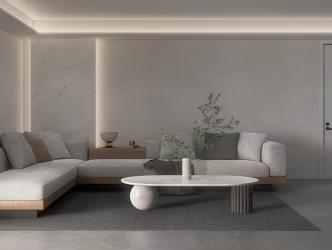 Modern sofa coffee table combination 3d model