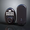 Smart Digital Door Handle With Keypad Secure Modern Home Access 3d model
