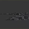 Advanced Modern Military Tank With Camouflage Armor And Long Barrel Structure