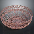 Pink Animal Shaped Woven Basket Featuring Intricate Craft And Design Details