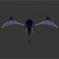 Grotesque Game Movie Character With Purple Pink Wings And Unique 3D Render Design