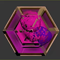 Elegant Pink Diamond Shaped Pendant Necklace With Intricate Pattern Design