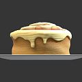 Modern Cake Cream Pie Cinnamon Rolls 3d model